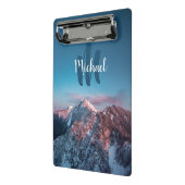 Magical sky monogram berg Storžič Slovenië Mini Klembord (Angled2)