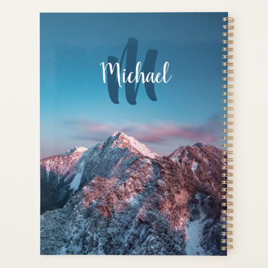 Magical sky monogram berg Storžič Slovenië Planner (Achterkant)