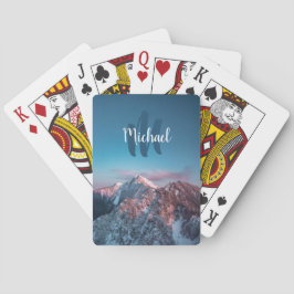 Magical sky monogram berg Storžič Slovenië Pokerkaarten