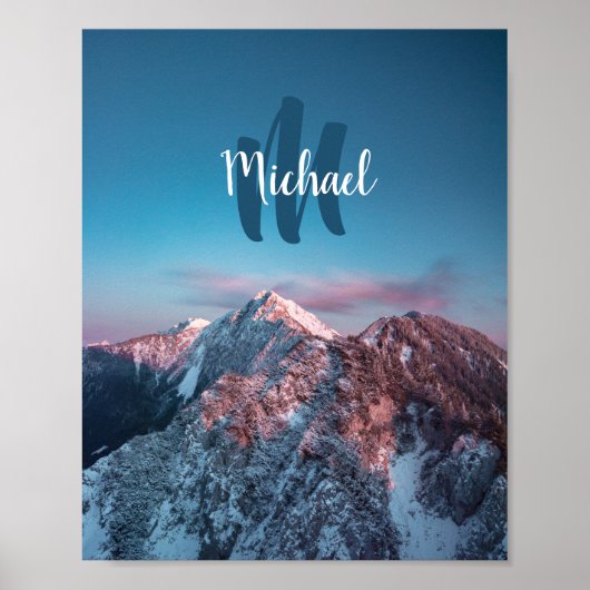 Magical sky monogram berg Storžič Slovenië Poster (Voorkant)