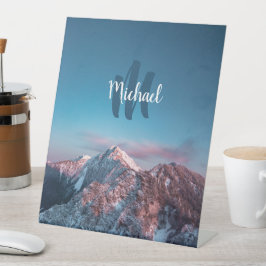 Magical sky monogram berg Storžič Slovenië Reclamebord Met Voetstuk