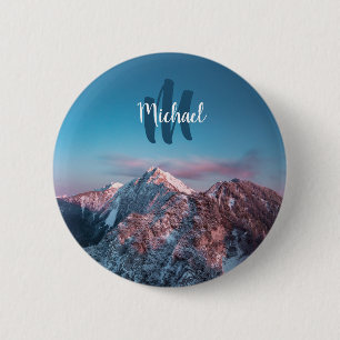 Magical sky monogram berg Storžič Slovenië Ronde Button 5,7 Cm