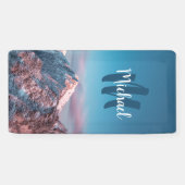 Magical sky monogram berg Storžič Slovenië Spandoek (Horizontaal)