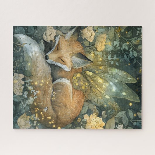Magical sleeping Forest Fox Legpuzzel (Horizontaal)