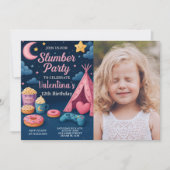 Magical Sleepover verjaardagsuitnodiging Kaart (Voorkant)