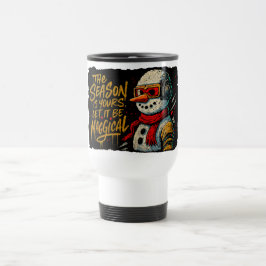 Magical Snow-Bro Travel Mug Funky Christmas Headph Reisbeker