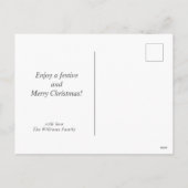 Magical Snow Cottage Christmas Briefkaart met lich (Achterkant)