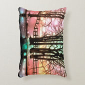 Magical Snow Hill and Fence Accent Kussen (Voorkant(Verticaal))