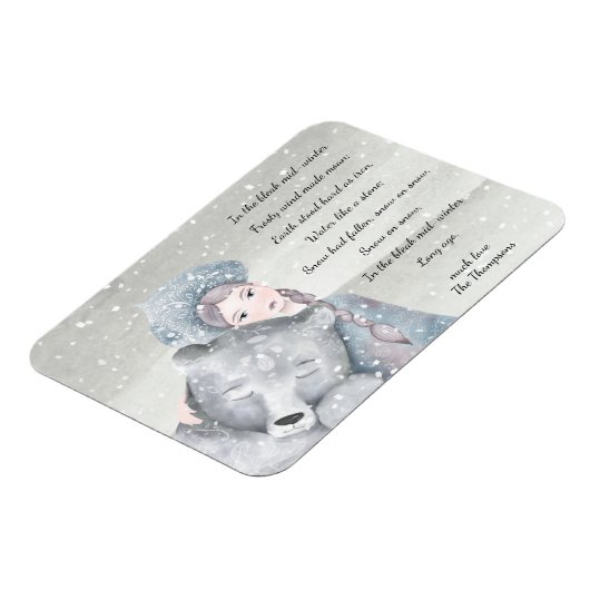 Magical Snow Princess Beer Bleak Midwinter Holiday Magneet (Linkerzijde)