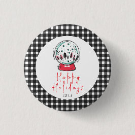 Magical Snow Wereldbol kerstfeest Ronde Button 3,2 Cm