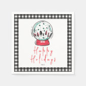 Magical Snow Wereldbol kerstfeest Servet (Voorkant)