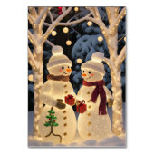 Magical Snowman Christmas Lights Kaart (Voorkant)