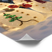 Magical Snowman Christmas Lights Poster (Hoek)