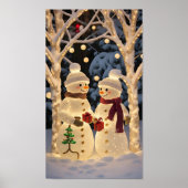 Magical Snowman Christmas Lights Poster (Voorkant)