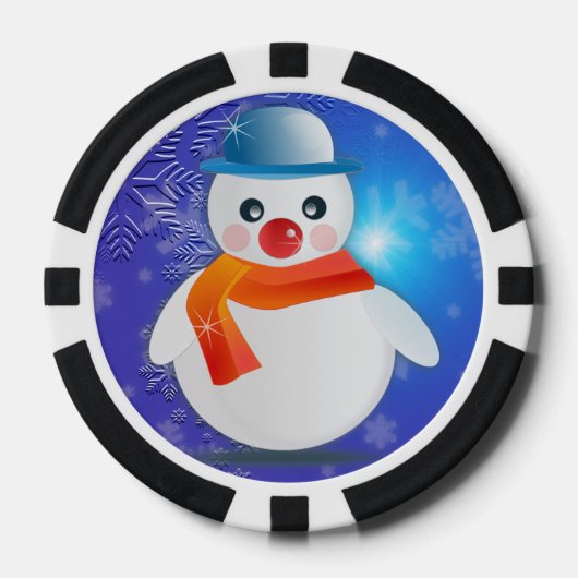 Magical Snowman Poker Chips (Voorkant)
