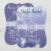 Magical Snowy Wonderland Invitations Kaart (Voorkant / Achterkant)