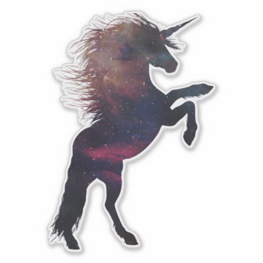 Magical Space Unicorn Sticker (Voorkant)