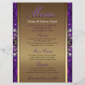Magical Sparkle Gold+Paars Weddenbig Menu (Voorkant)