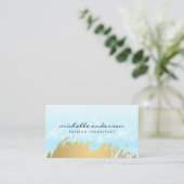 Magical Sparkle | Goud geborsteld Visitekaartje (Staand voorkant)