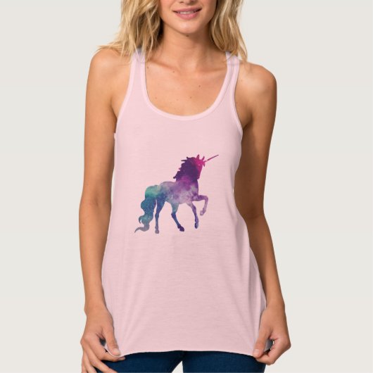 Magical Sparkly Prancing unicorn Tanktop (Voorkant)