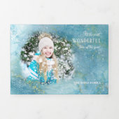 Magical Sparkly Winter Sneeuwfoto Drieluik Wenskaart (Cover)