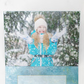 Magical Sparkly Winter Sneeuwfoto Drieluik Wenskaart (Binnenzijde eerst)