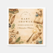 Magical Spellbook Wizard Baby Shower Servet (Voorkant)