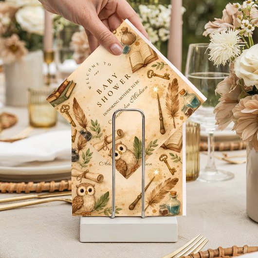 Magical Spellbook Wizard Baby Shower Servet