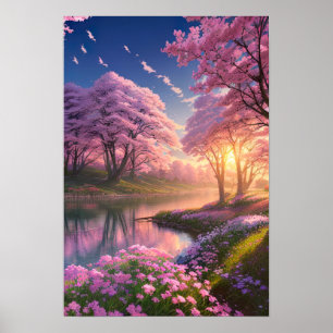 Magical Spring Scenery Poster