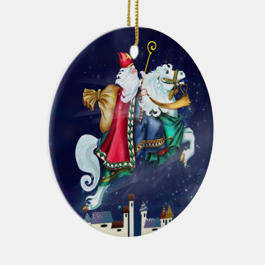 Magical St. Nicholas - Santa - SRF - Crice Orname Keramisch Ornament (Rechts)
