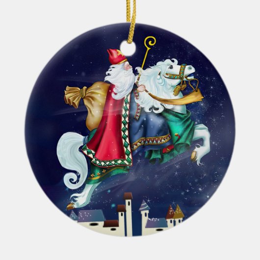 Magical St. Nicholas - Santa - SRF - Crice Orname Keramisch Ornament (Voorkant)