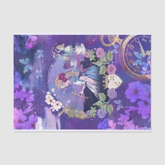 Magical Storybook Alice in Wonderland Tissuepapier (Voorkant)