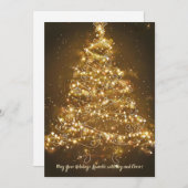 Magical String Licht Kerstboom kaart (Voorkant / Achterkant)