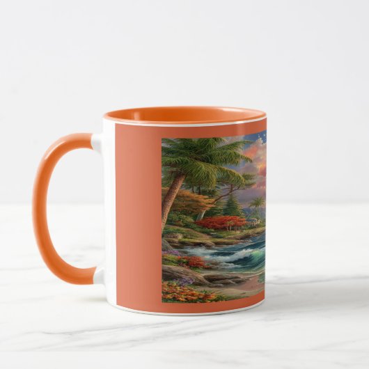 Magical Sunset Dolphin Tropical Ocean Mug Mok (Links)