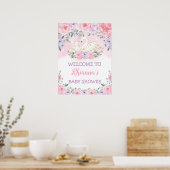 Magical Swan Princess Baby shower Welcome Poster (Keuken)