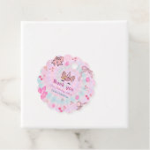 Magical Tie Dye Unicorn Coquette Bow Birthday  Bedankjes Labels (In situ)