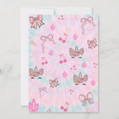 Magical Tie Dye Unicorn Coquette Bow Birthday Kaart (Achterkant)