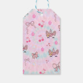 Magical Tie Dye Unicorn Coquette Bow Cadeaulabel (Achterkant)