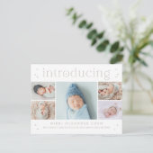 Magical Time Editable Color Birth Announding Pos Briefkaart (Staand voorkant)