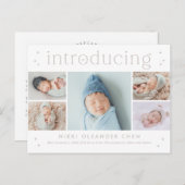 Magical Time Editable Color Birth Announding Pos Briefkaart (Voorkant / Achterkant)