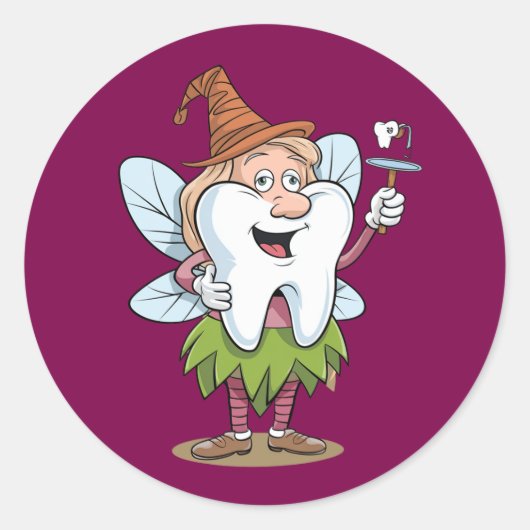 Magical Tooth Fairy Art Ronde Sticker (Voorkant)