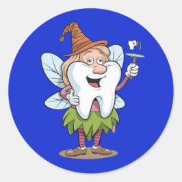 Magical Tooth Fairy Art Ronde Sticker