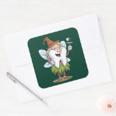 Magical Tooth Fairy Art Vierkante Sticker (Envelop)