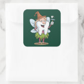 Magical Tooth Fairy Art Vierkante Sticker (Tas)