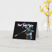 Magical Top Hat Wenskaart Kaart (Gele Bloem)