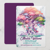 Magical Tree of Life Baby shower Aankondiging (Voorkant / Achterkant)