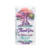 Magical Tree of Life Baby shower Bedankt Etiket (Voorkant)