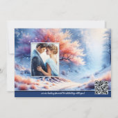 Magical Tree Winter Wedding Kaart (Achterkant)