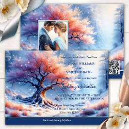 Magical Tree Winter Wedding Kaart