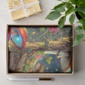 Magical Treetop Tales Alice and Cat Decoupage Tissuepapier (Geschenk)